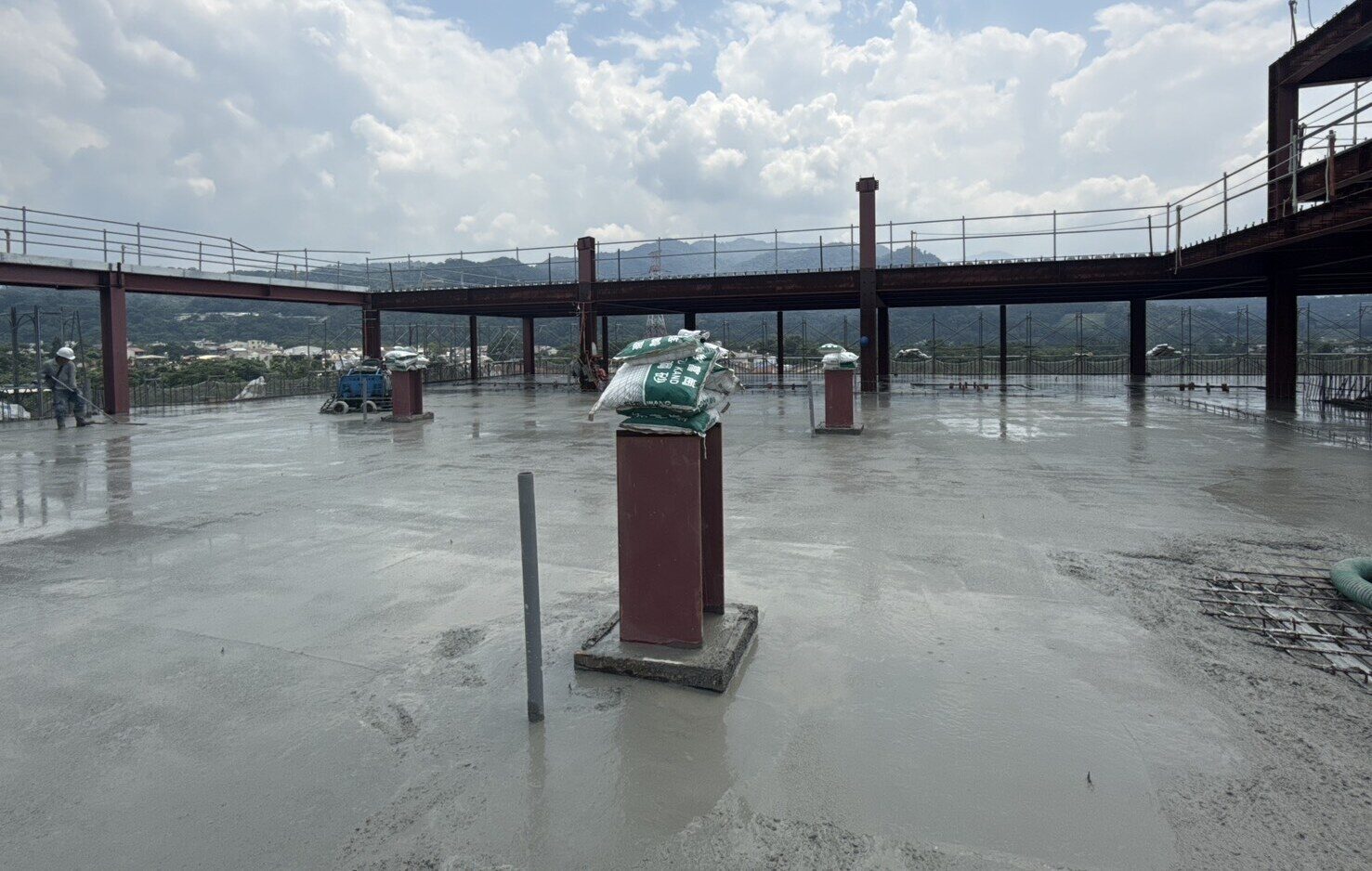 南投竹山廠房新建工程-樓板混凝土澆置