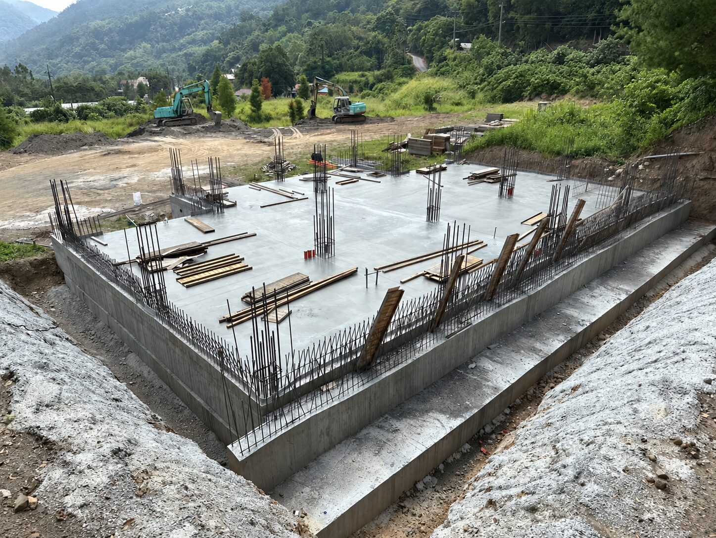 南投國姓住宅基礎完成與一樓地坪
